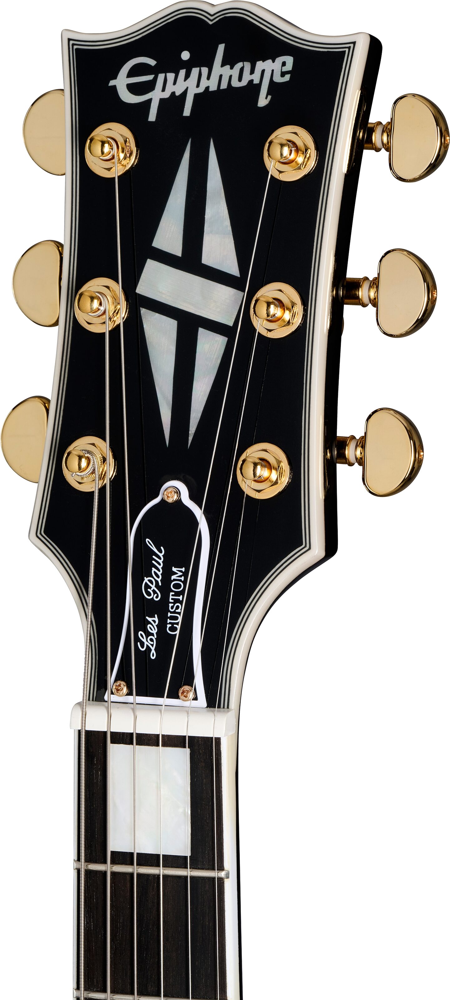 Epiphone Inspired by Gibson Custom Les Paul Custom, Ebony, Open Box (Very Good), Action Position Back