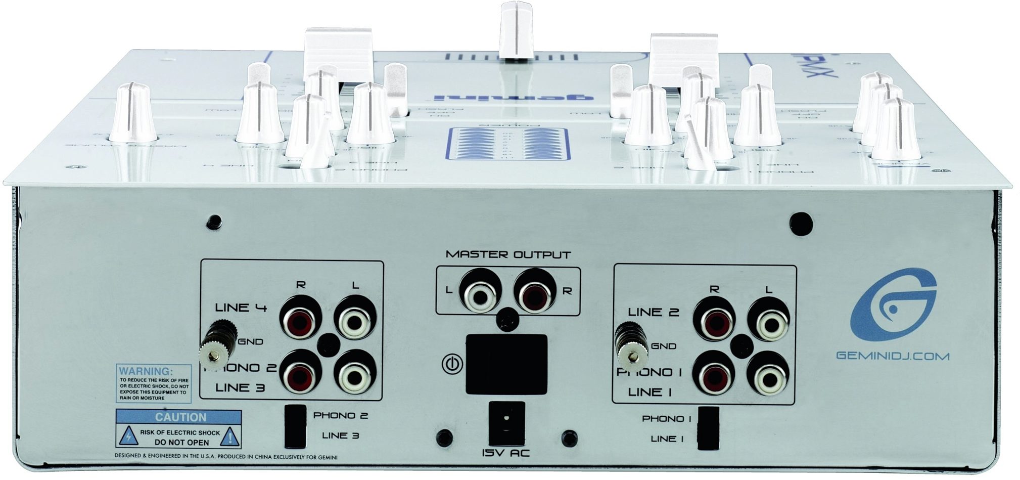 Gemini iPMX 2-Channel Stereo Mixer, Back