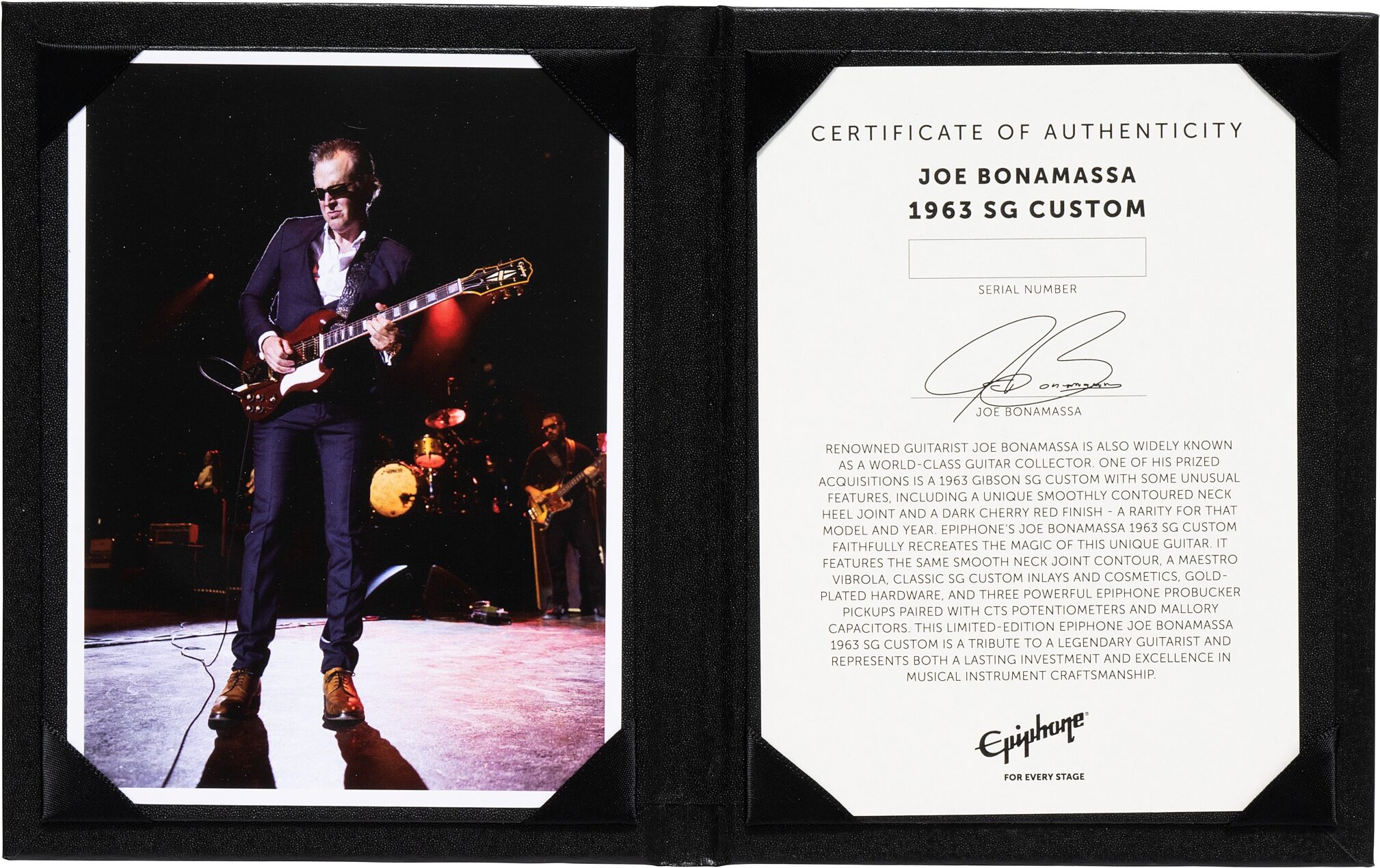 Epiphone Joe Bonamassa 1963 SG Custom Electric Guitar (with Custom Hard Case), View
