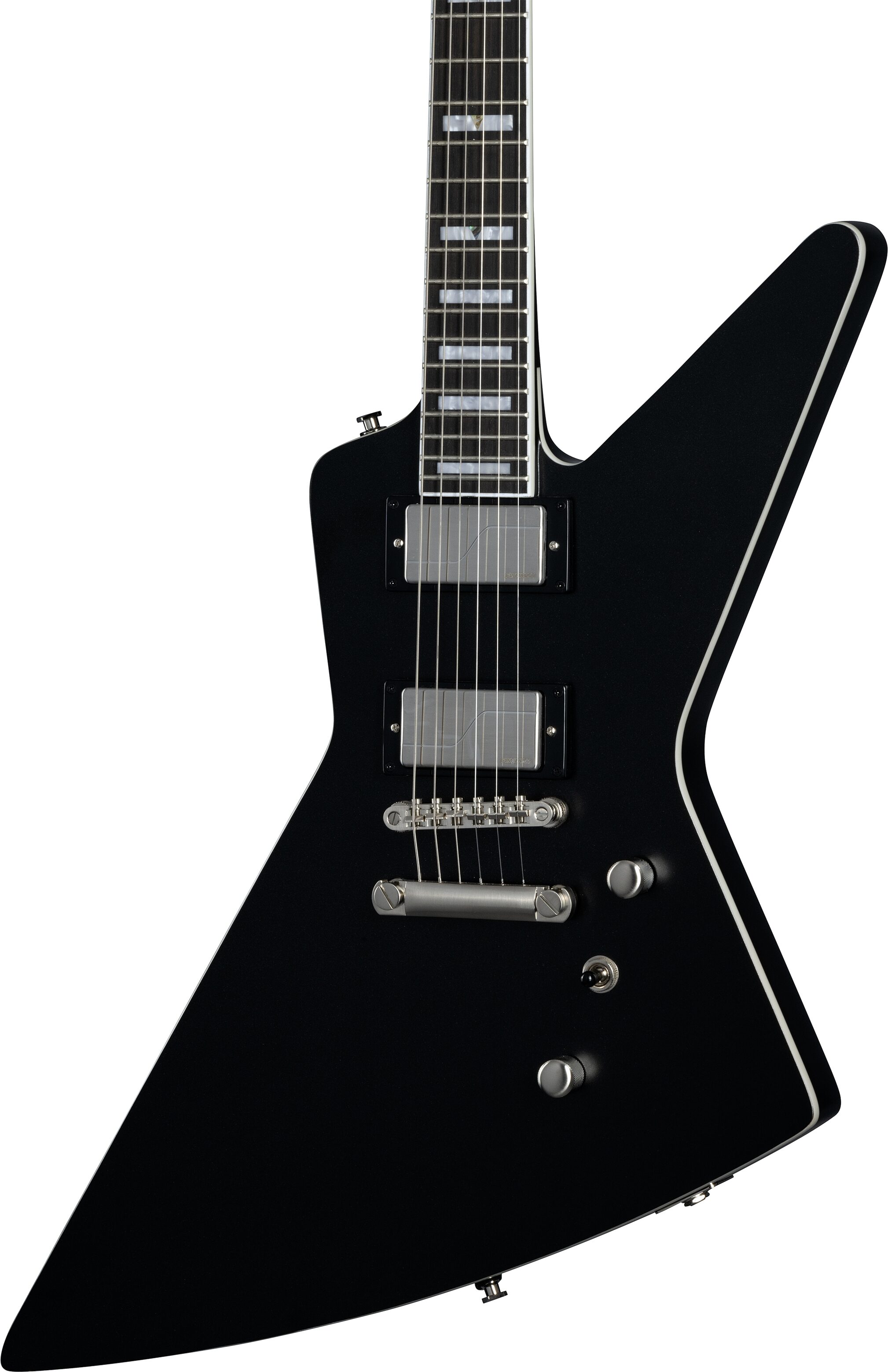 Epiphone Extura Prophecy Electric Guitar, Aged Jet Black Metallic, Action Position Back