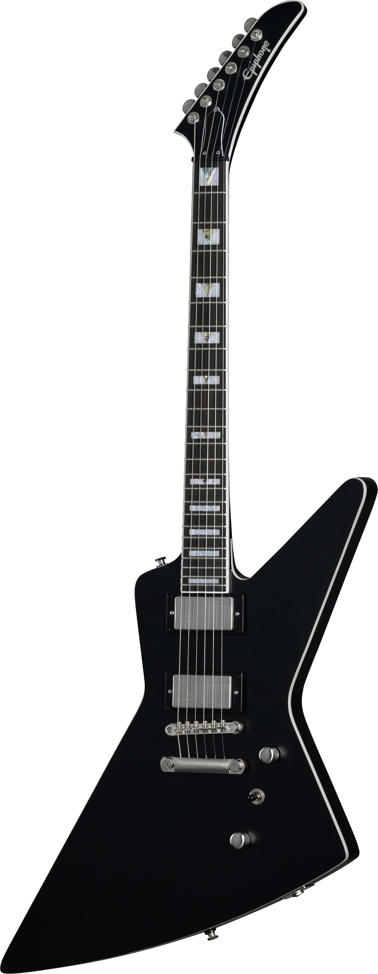 Epiphone Extura Prophecy Electric Guitar, Aged Jet Black Metallic, Action Position Back