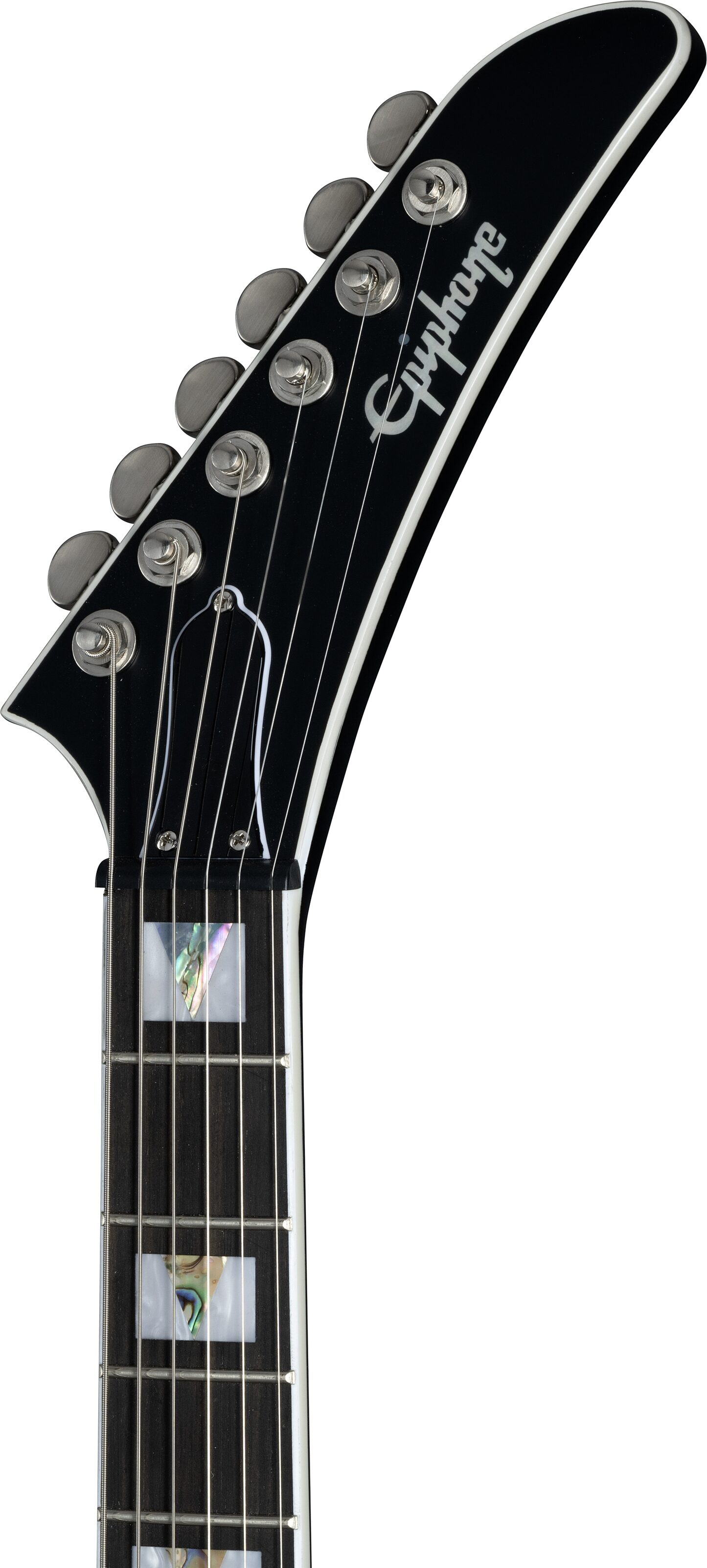 Epiphone Extura Prophecy Electric Guitar, Aged Jet Black Metallic, Action Position Back