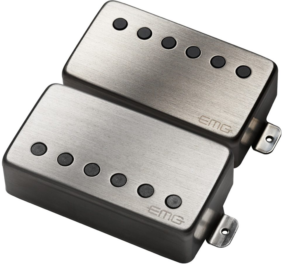 EMG 5766 Electric Guitar Pickup Set, Brushed Chrome, Brushed Chrome