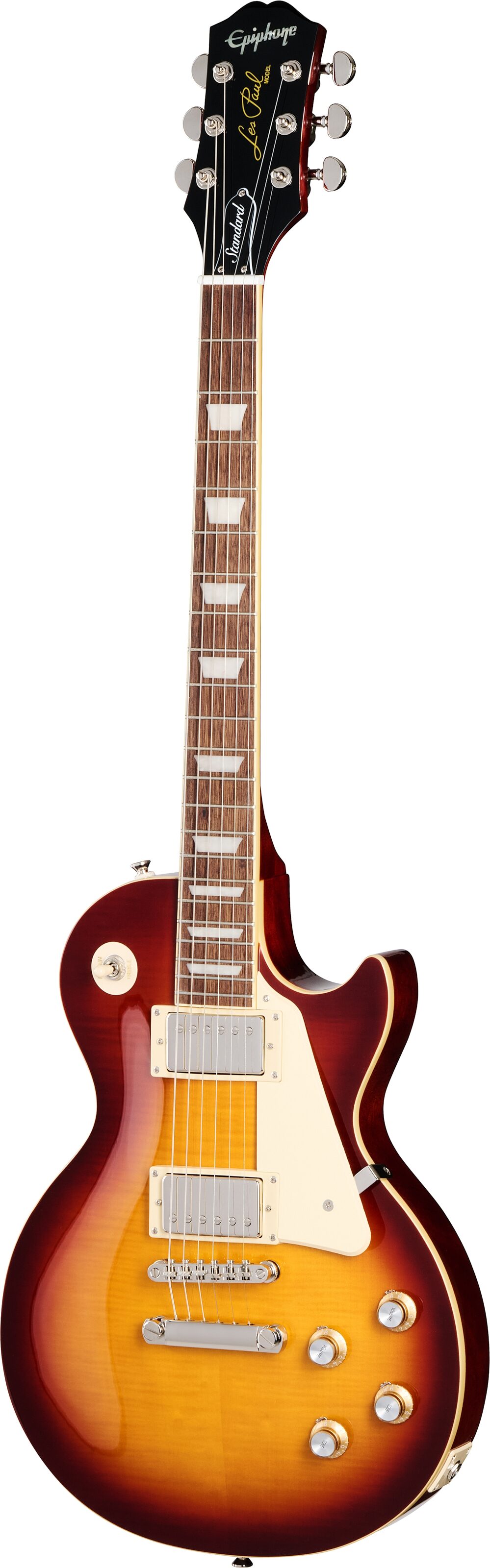 Epiphone Inspired by Gibson Les Paul Standard '60s Electric Guitar (with Gig Bag), Iced Teaburst, Action Position Back
