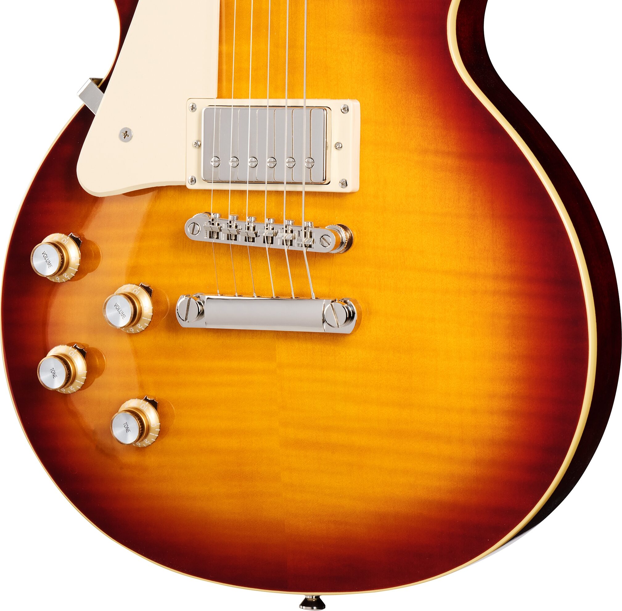 Epiphone Inspired by Gibson Les Paul Standard '60s Electric Guitar (with Gig Bag), Iced Teaburst, Action Position Back