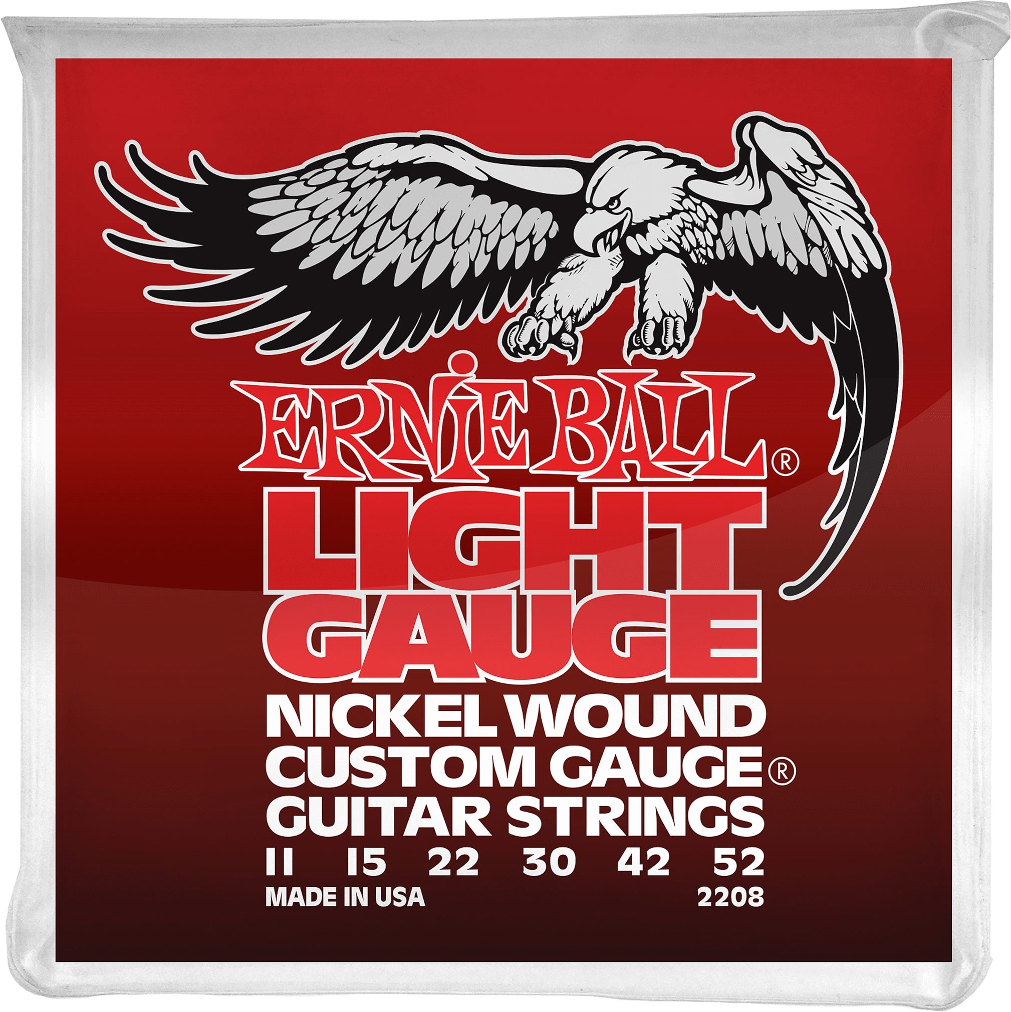 Ernie Ball 2208 Light Nickel-Wound Electric Guitar Strings, Action Position Back