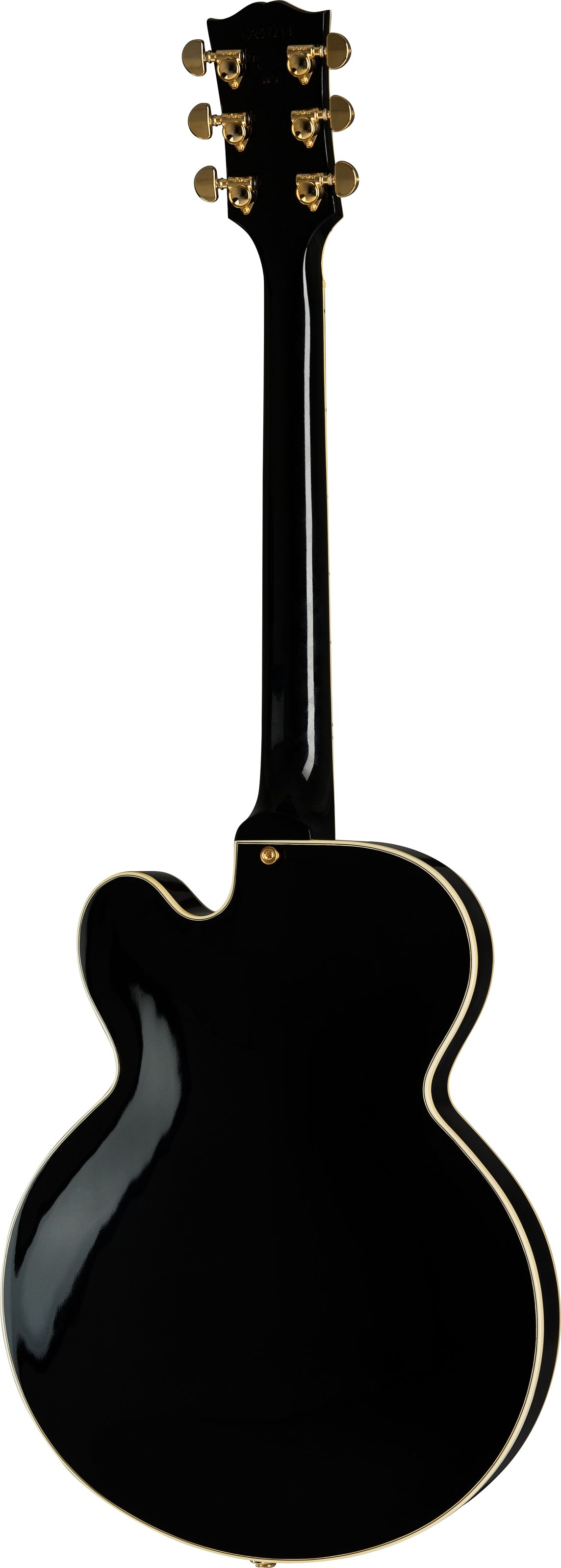 Gibson 2019 ES-275 Black Beauty Bigsby Thinline Semi-Hollowbody Electric Guitar (with Case), Action Position Back