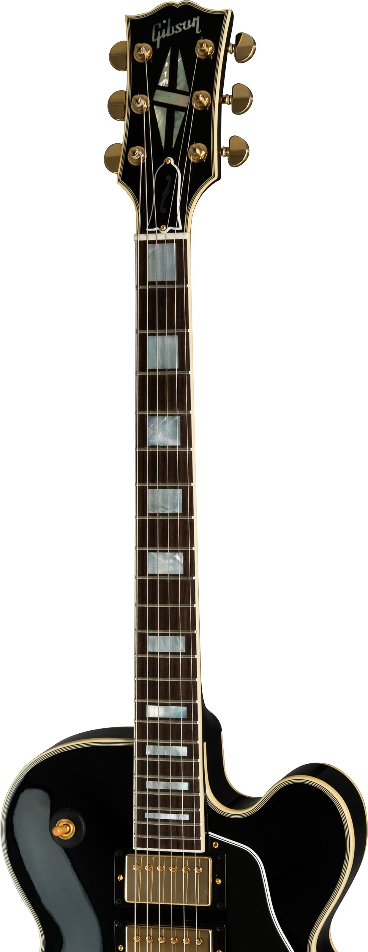 Gibson 2019 ES-275 Black Beauty Bigsby Thinline Semi-Hollowbody Electric Guitar (with Case), Action Position Back