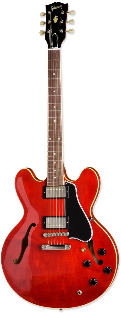 Gibson ES-335 Fat Neck Semi-Hollowbody Electric Guitar (With Case), Antique Red