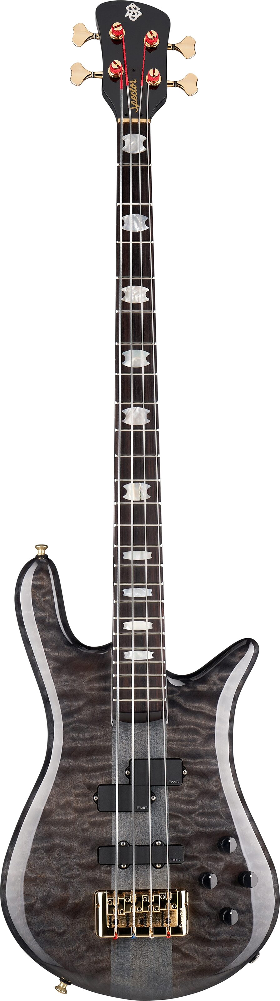 Spector Euro 4 Doug Wimbish Signature Model Electric Bass, Black Stain Gloss, Action Position Back