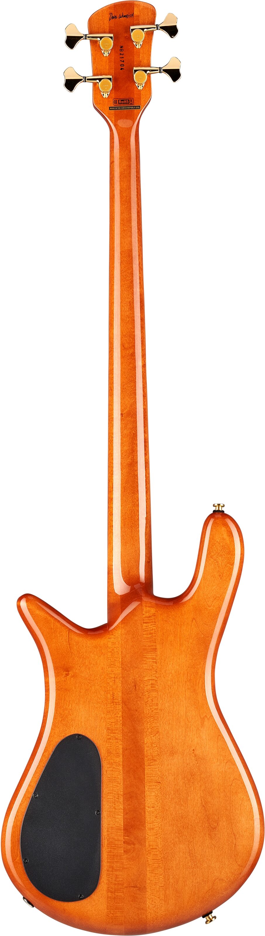 Spector Euro 4 Doug Wimbish Signature Model Electric Bass, Amber Gloss, Action Position Back