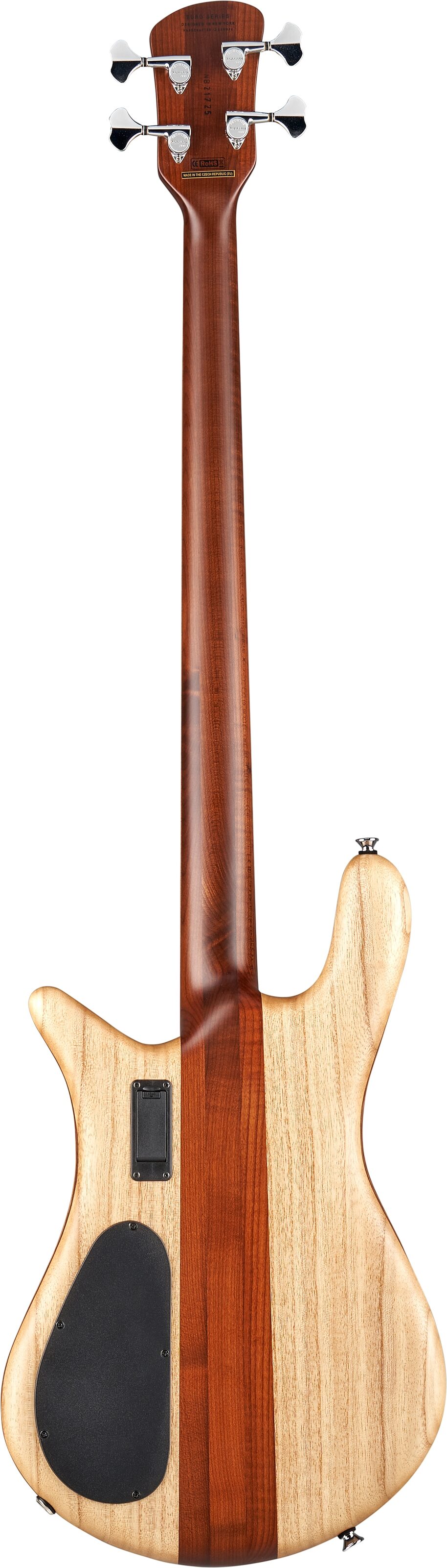 Spector Euro 4 RST Electric Bass (with Gig Bag), Zebrawood, Action Position Back