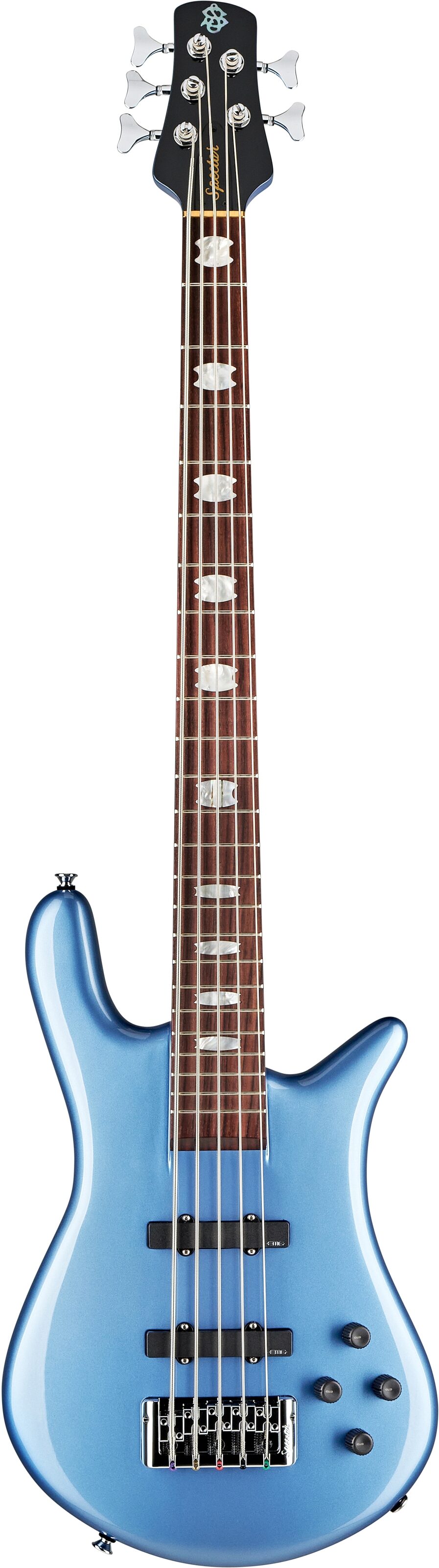 Spector Euro 5 Classic Electric Bass, 5-String (with Gig Bag), Metallic Blue Gloss, Action Position Back