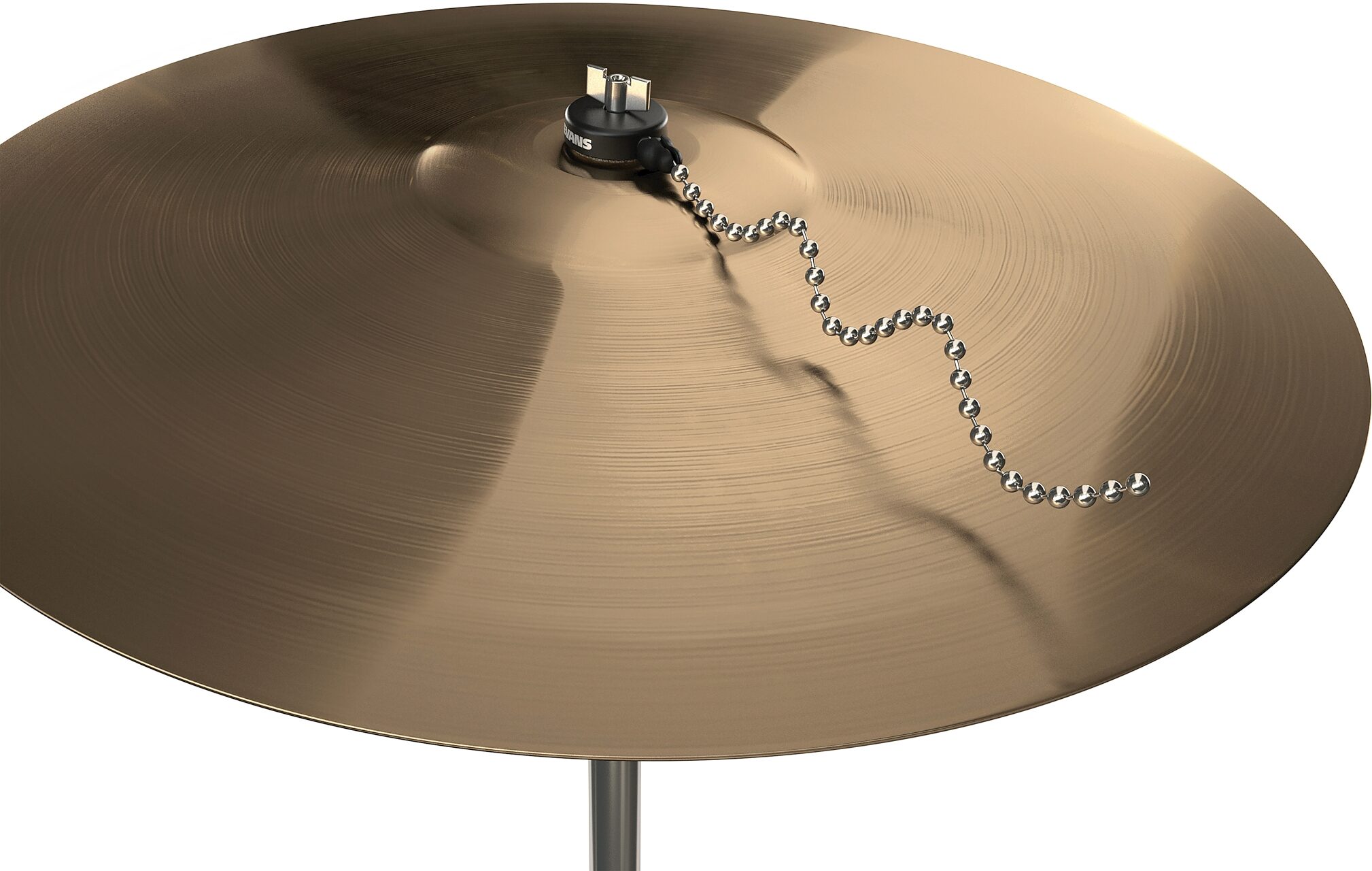 Evans EVCYMSZ1 Two Chain Cymbal Sizzler, New, Action Position Back