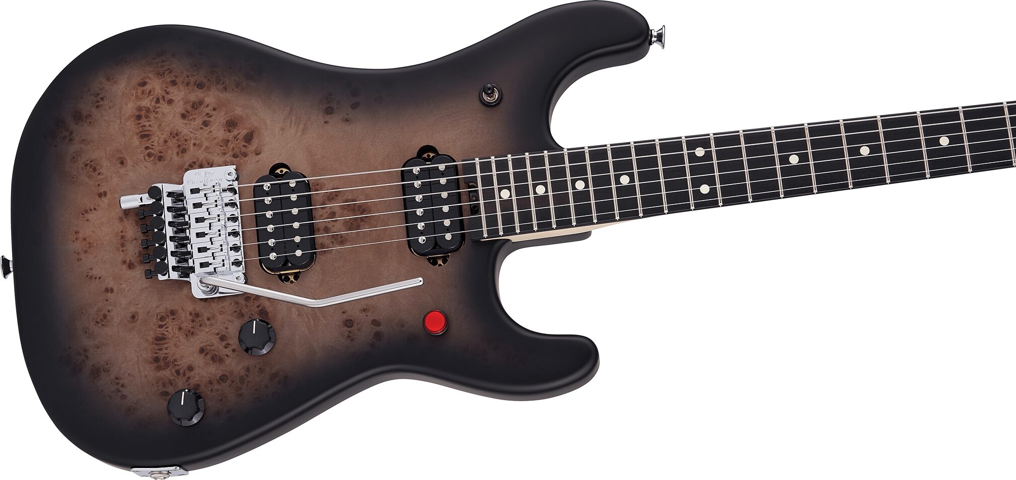 EVH Eddie Van Halen 5150 Series Deluxe Electric Guitar, Poplar Burl Black Burst, Open Box (Very Good), View