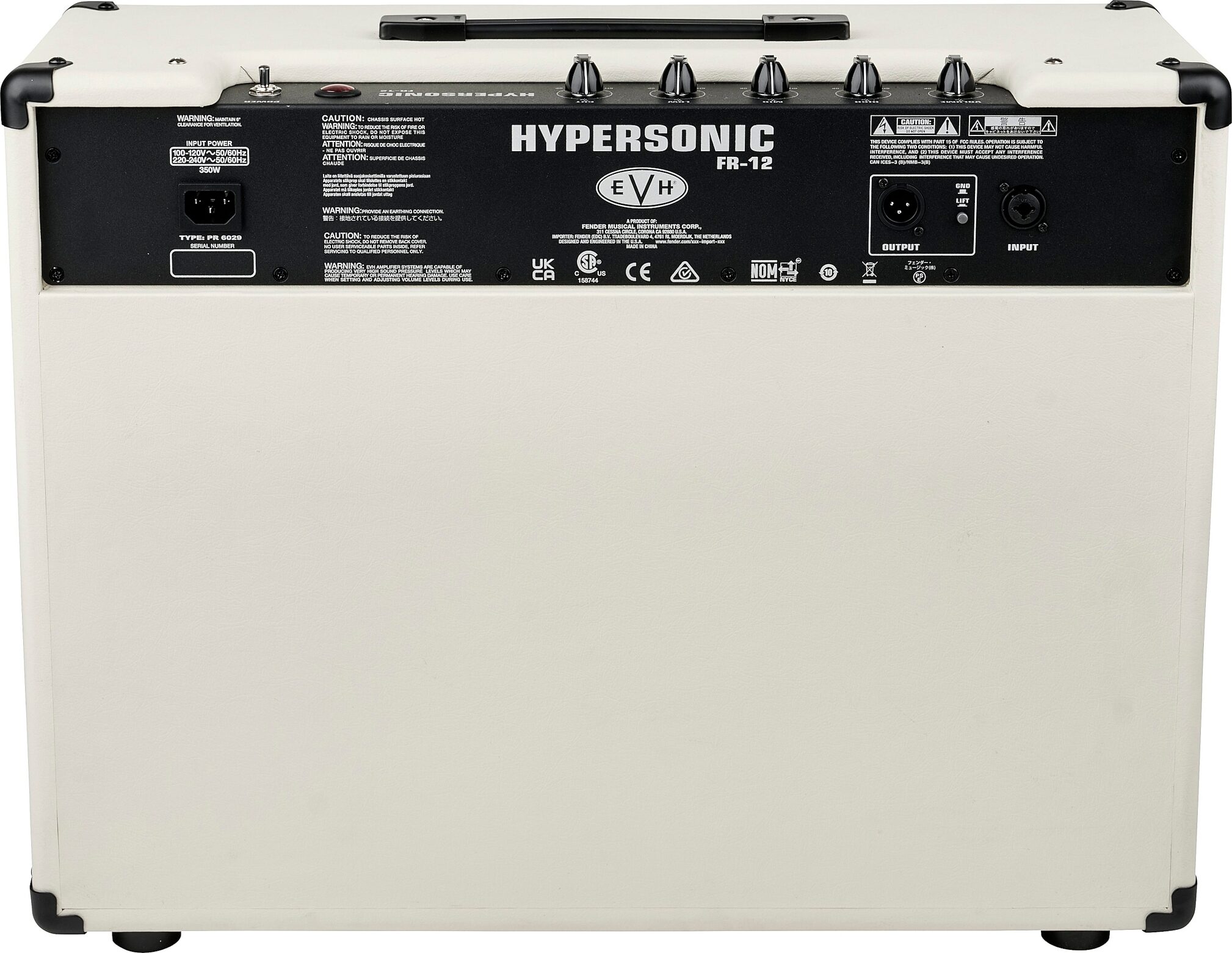 EVH Eddie Van Halen 5150 III Hypersonic FR-12 Powered Speaker, Ivory, Action Position Back