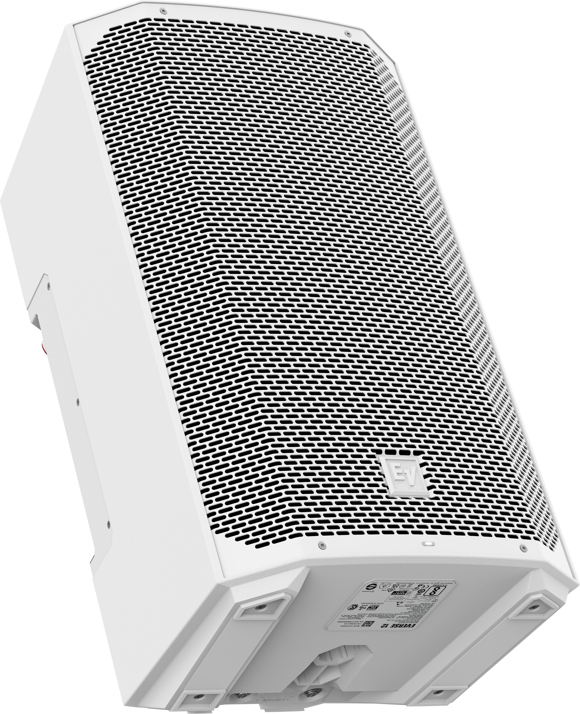 Electro-Voice EVERSE 12 Battery-Powered PA Speaker, White, Action Position Back