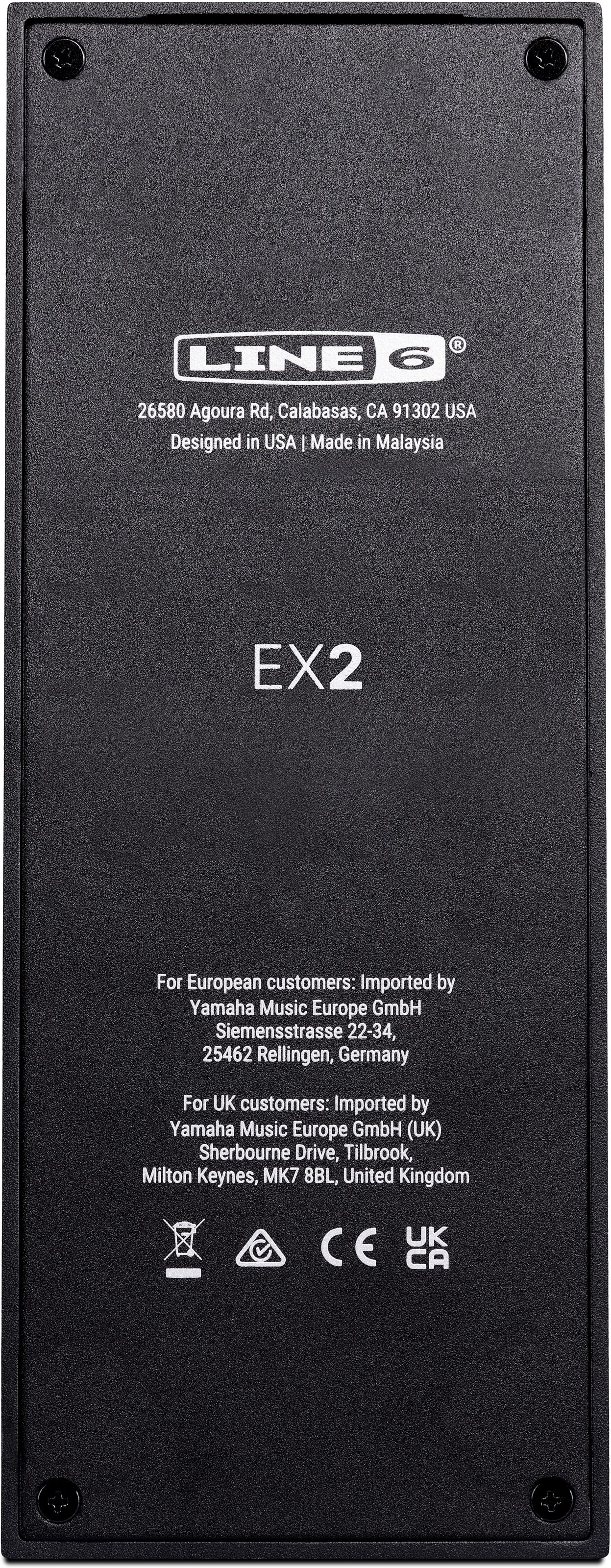 Line 6 EX2 Expression Pedal with Toe Switch, New, Action Position Back