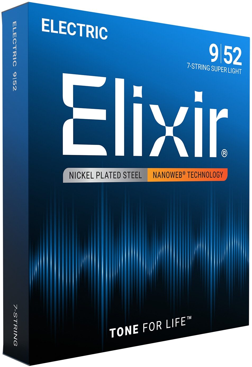 Elixir Nanoweb 7-String Electric Guitar Strings, 9-52, Super Light, View2