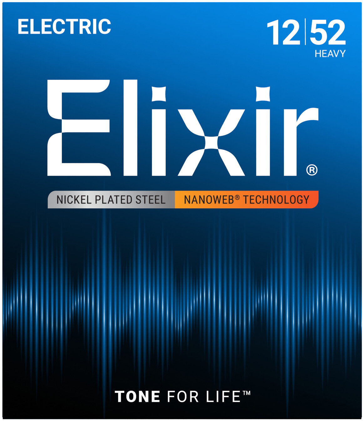 Elixir Nanoweb Electric Guitar Strings, 12-52, 12152, Heavy, Main