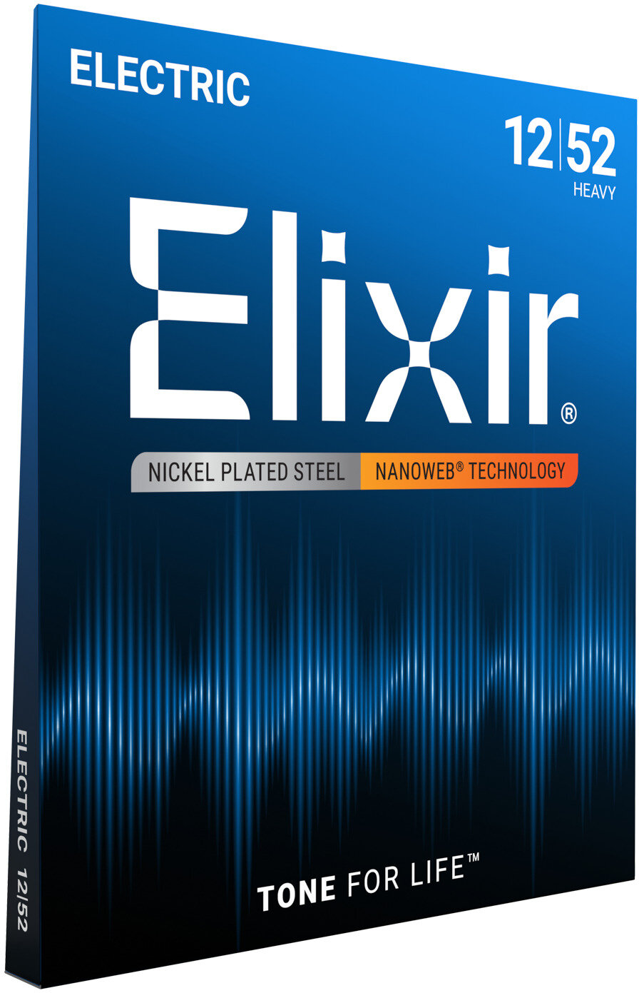 Elixir Nanoweb Electric Guitar Strings, 12-52, 12152, Heavy, View2