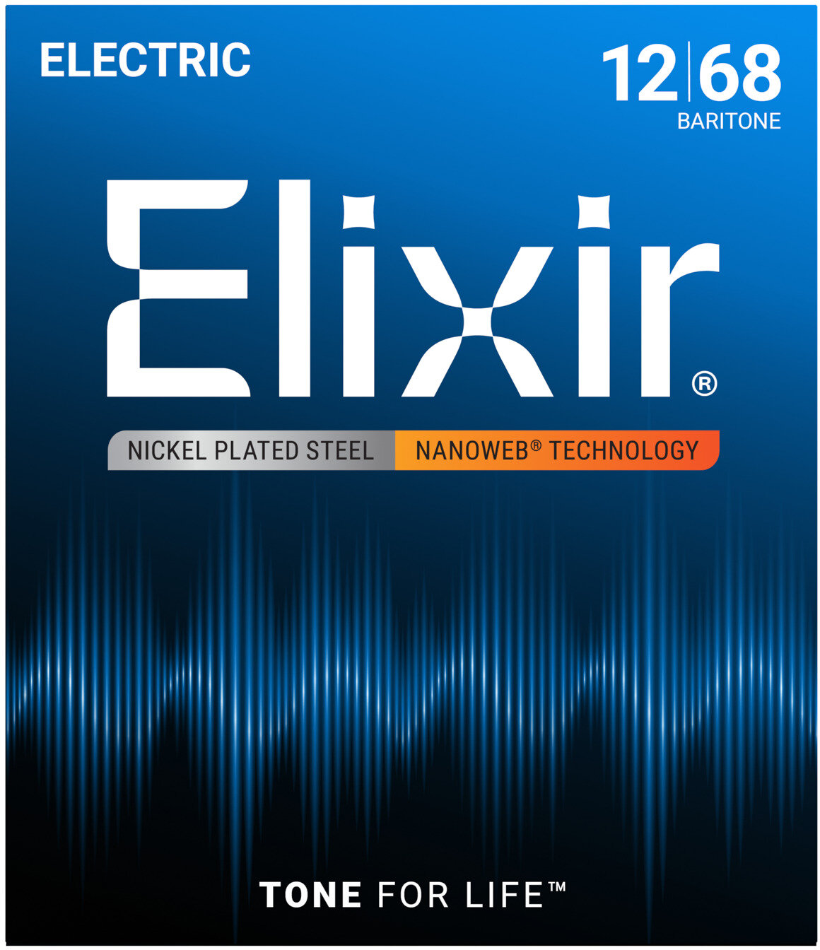 Elixir Nanoweb Electric Baritone Guitar Strings, 12-68, Main