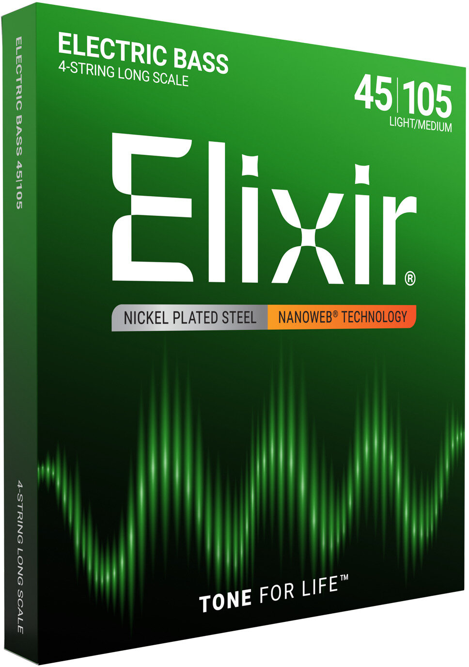 Elixir Nanoweb Electric Bass Strings, 45-105, 14077, Medium, View2
