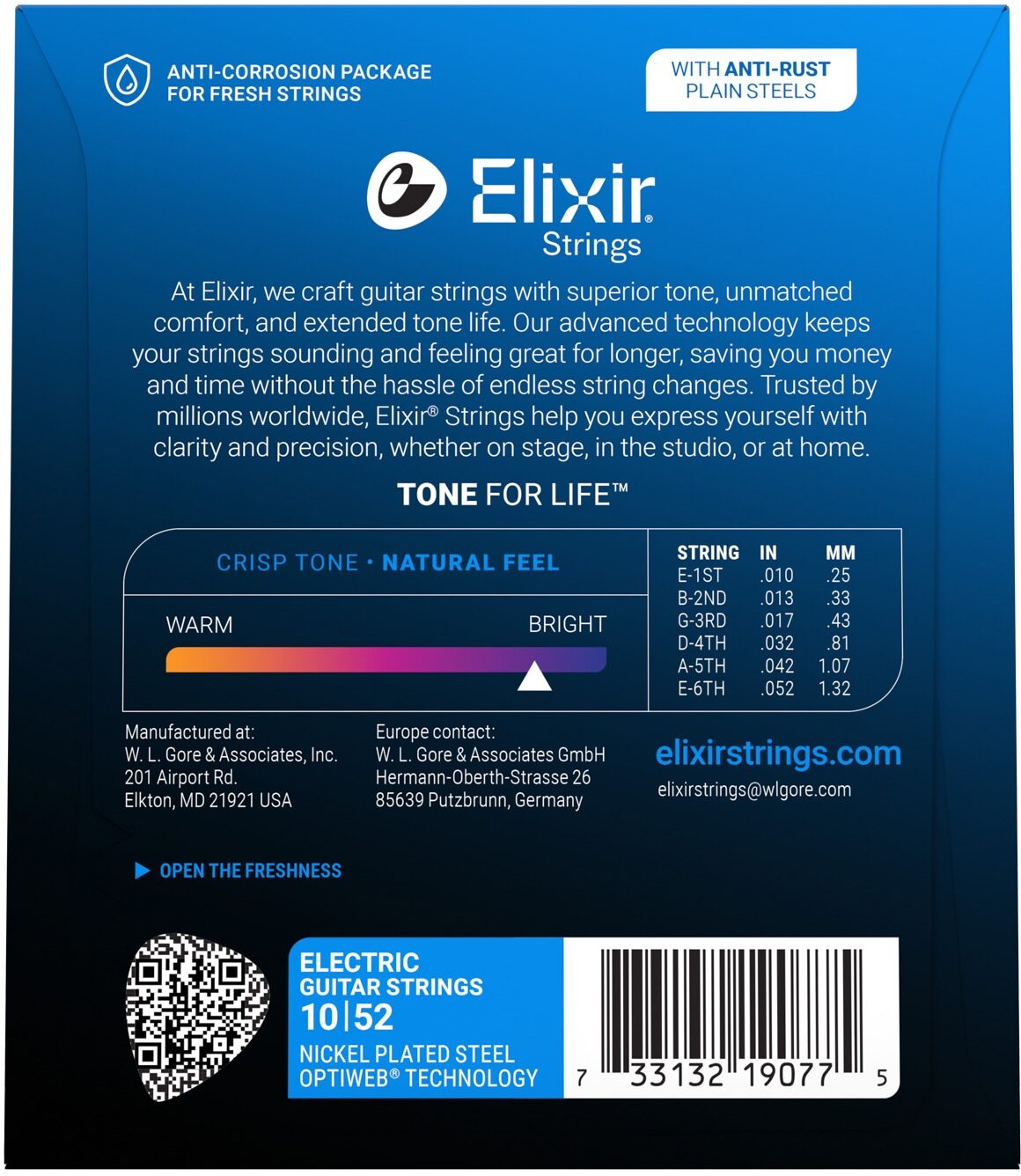 Elixir Optiweb Electric Guitar Strings, Light Heavy, View3
