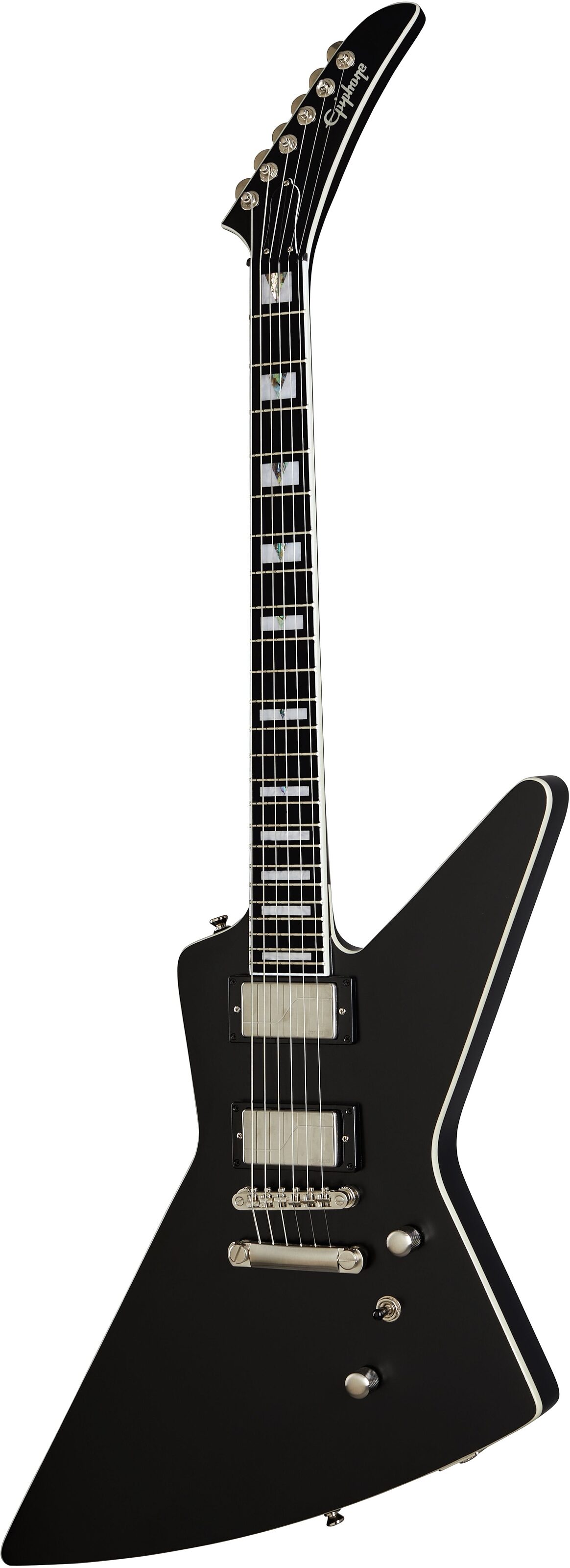 Epiphone Extura Prophecy Electric Guitar, Black Aged Gloss, Open Box (Good), Action Position Back