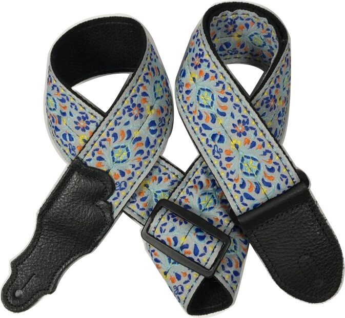 Franklin Retro Folk Weave Guitar Strap, Action Position Back