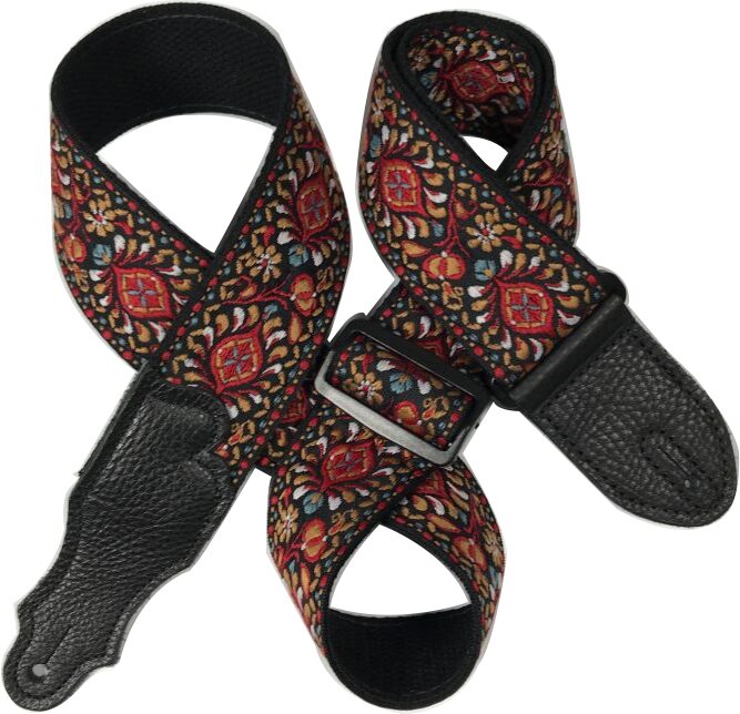 Franklin Retro Folk Weave Guitar Strap, Action Position Back