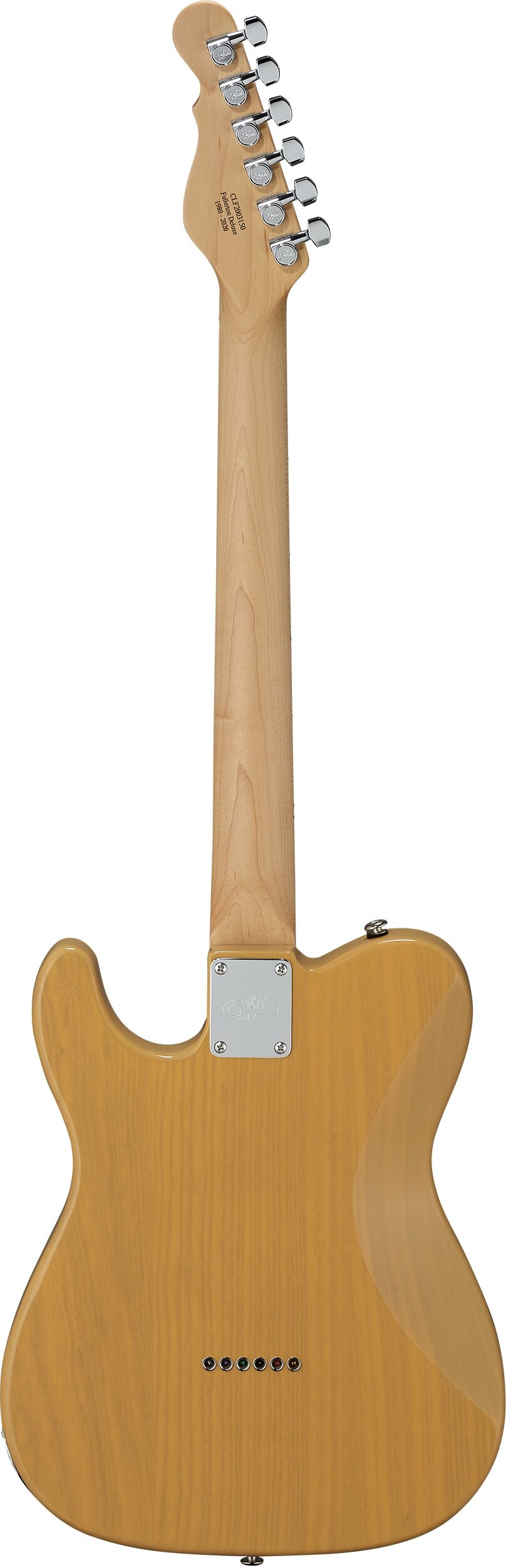 G&L Fullerton Deluxe ASAT Classic Alnico Electric Guitar (with Gig Bag), Main Back