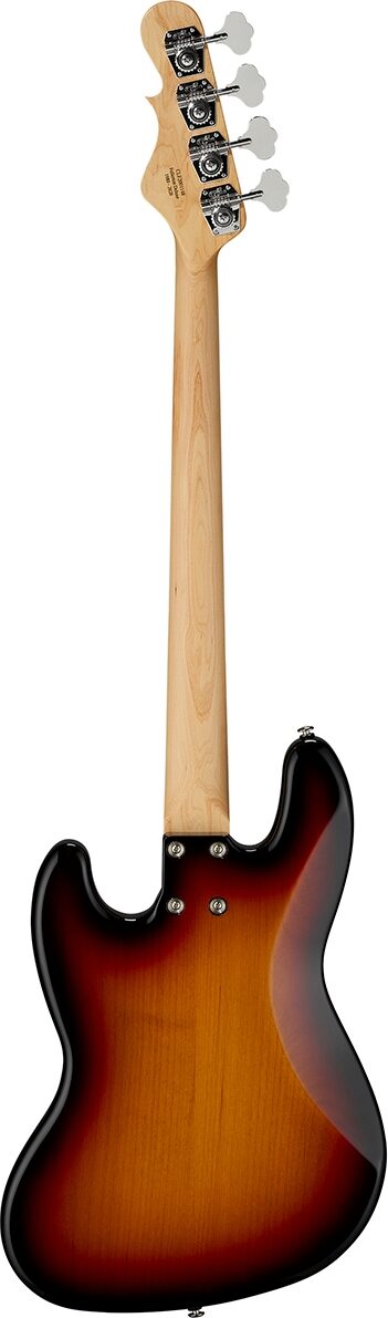 G&L Fullerton Deluxe JB Bass Guitar (with Gig Bag), Angled Back