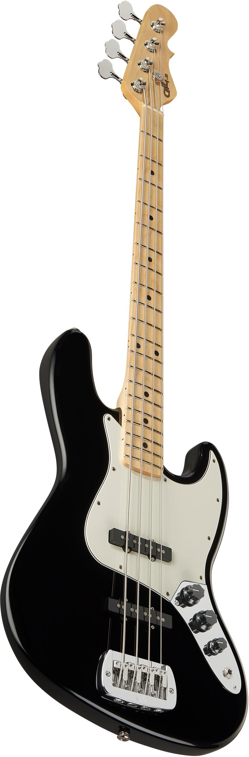G&L Fullerton Deluxe JB Bass Guitar (with Gig Bag), Angled Front