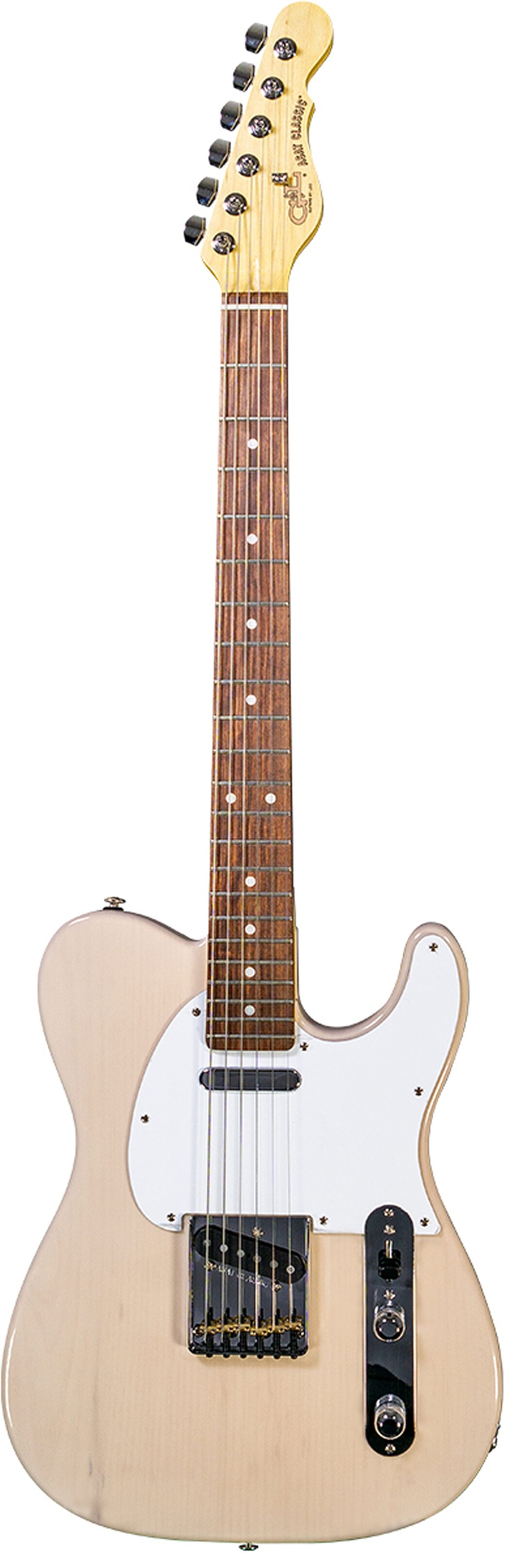 G&L Fullerton Deluxe ASAT Classic Alnico Electric Guitar (with Gig Bag), Action Position Back