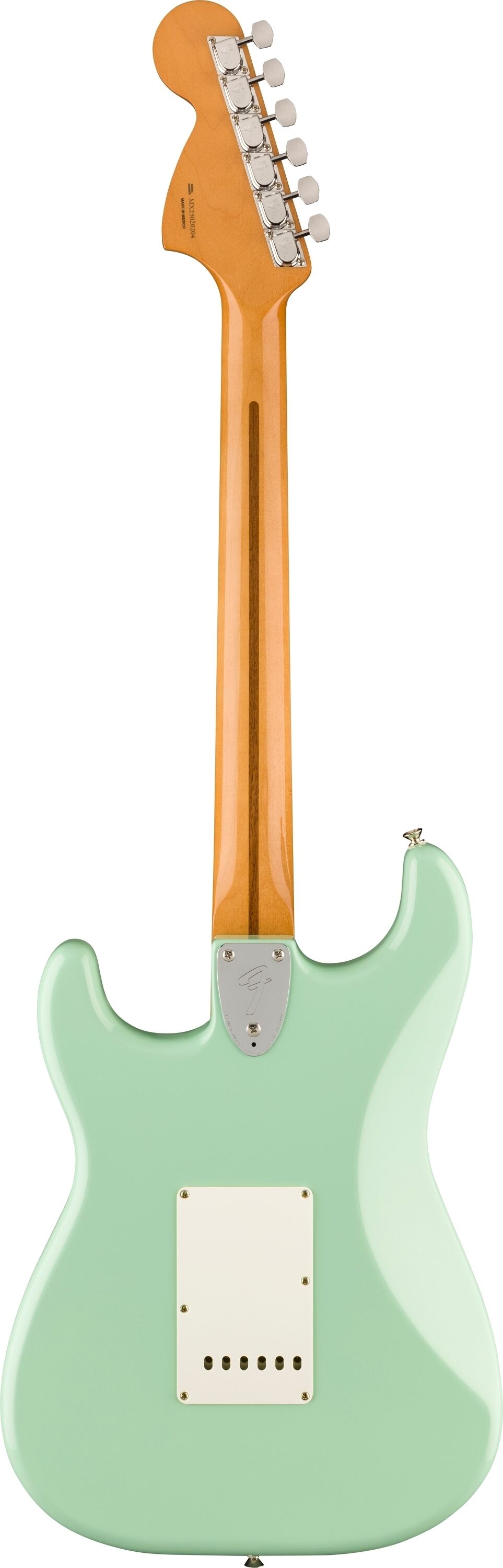 Fender Vintera II '70s Stratocaster Electric Guitar, Rosewood Fingerboard (with Gig Bag), Surf Green, Action Position Back