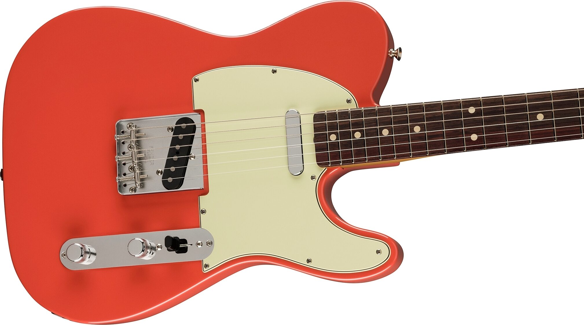 Fender Vintera II '60s Telecaster Electric Guitar, Rosewood Fingerboard (with Gig Bag), Fiesta Red, Action Position Back