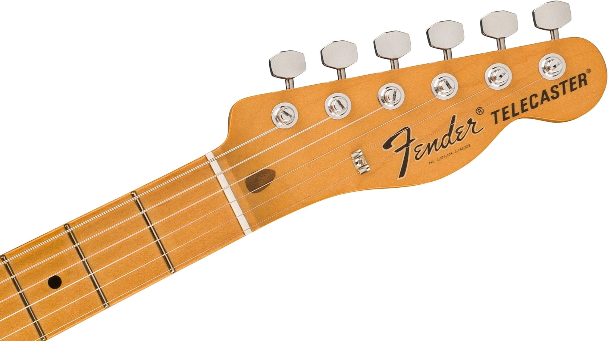 Fender Vintera II '60s Telecaster Thinline Electric Guitar, Maple Fingerboard (with Gig Bag), Black, Action Position Back