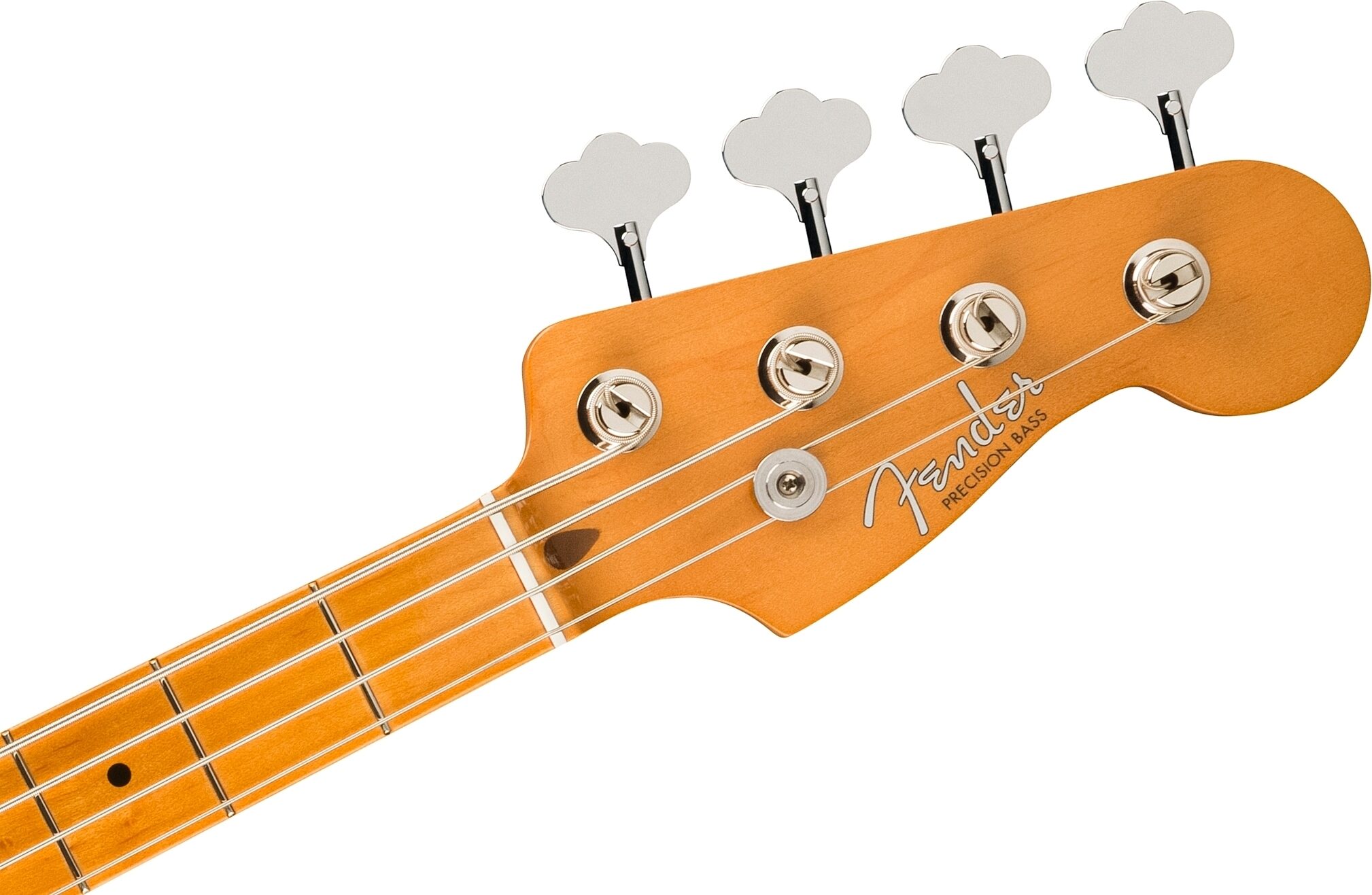 Fender Vintera II '50s Precision Electric Bass, Maple Fingerboard (with Gig Bag), Black, Action Position Back