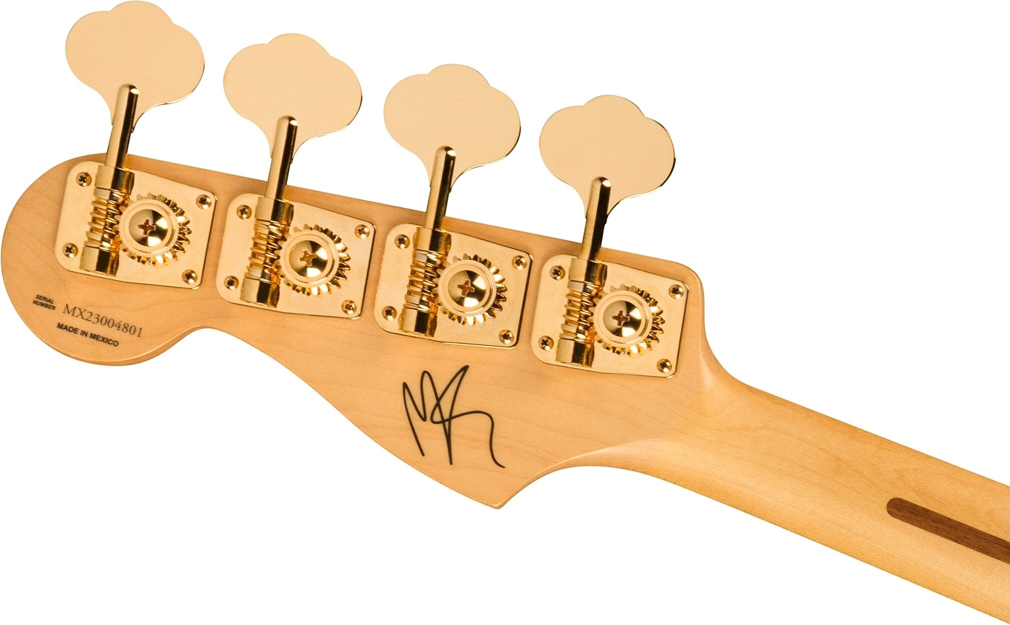 Fender Limited Edition Mike Kerr Jaguar Bass Guitar (with Gig Bag), Tigers Orange, Action Position Back