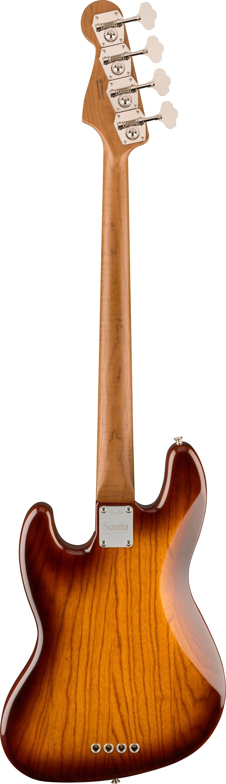 Fender Limited Edition Suona Jazz Thinline Electric Bass (with Case), Violin Burst, Action Position Back