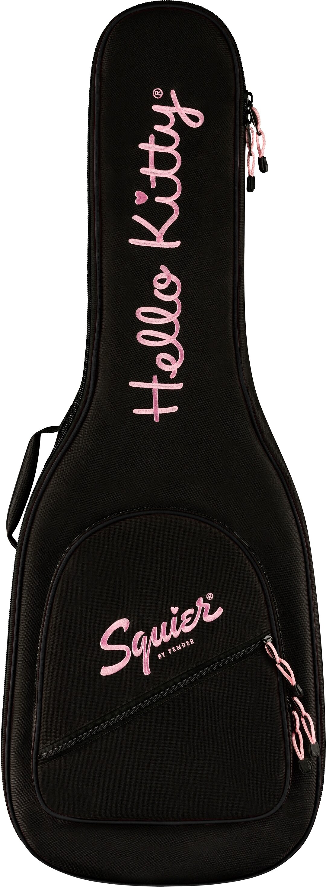 Squier Limited Edition 50th Anniversary Hello Kitty Stratocaster Electric Guitar (with Gig Bag), Action Position Back