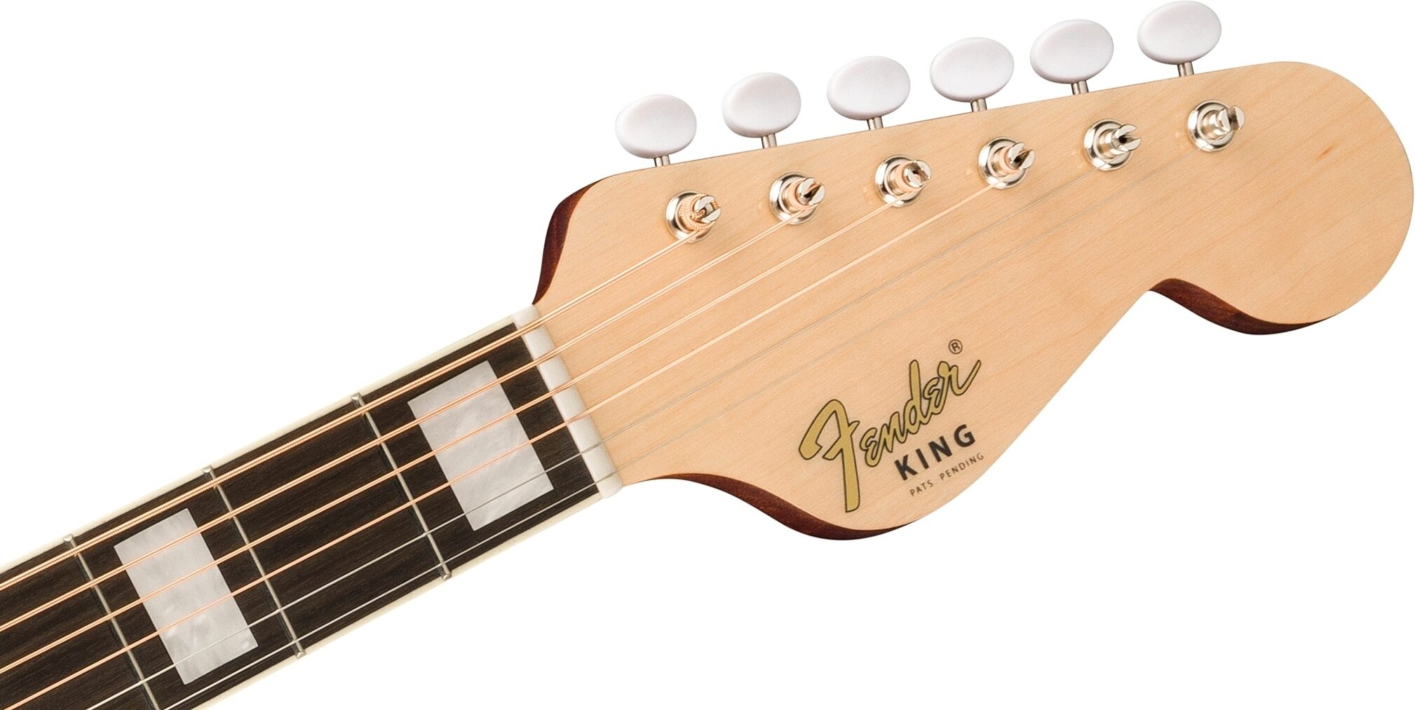 Fender King Vintage Acoustic-Electric Guitar (with Case), Aged Natural, Open Box (Very Good), Action Position Back