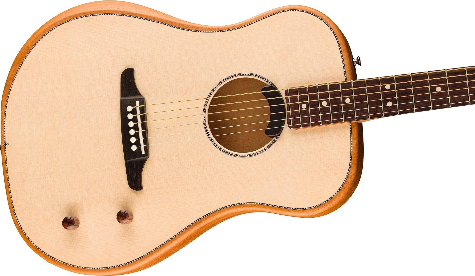 Fender Highway Dreadnought Acoustic-Electric Guitar (with Gig Bag), Natural, Action Position Back