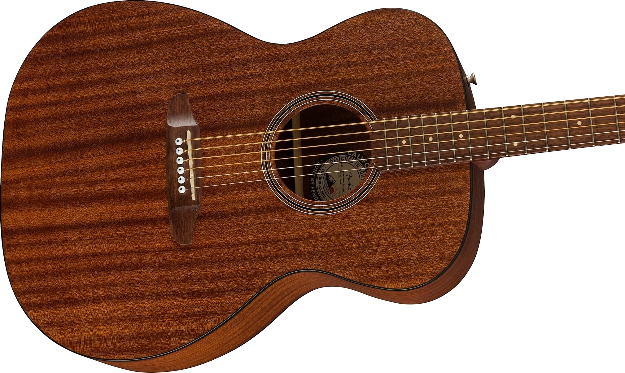 Fender Monterey Standard Acoustic-Electric Guitar (with Gig Bag), Action Position Back