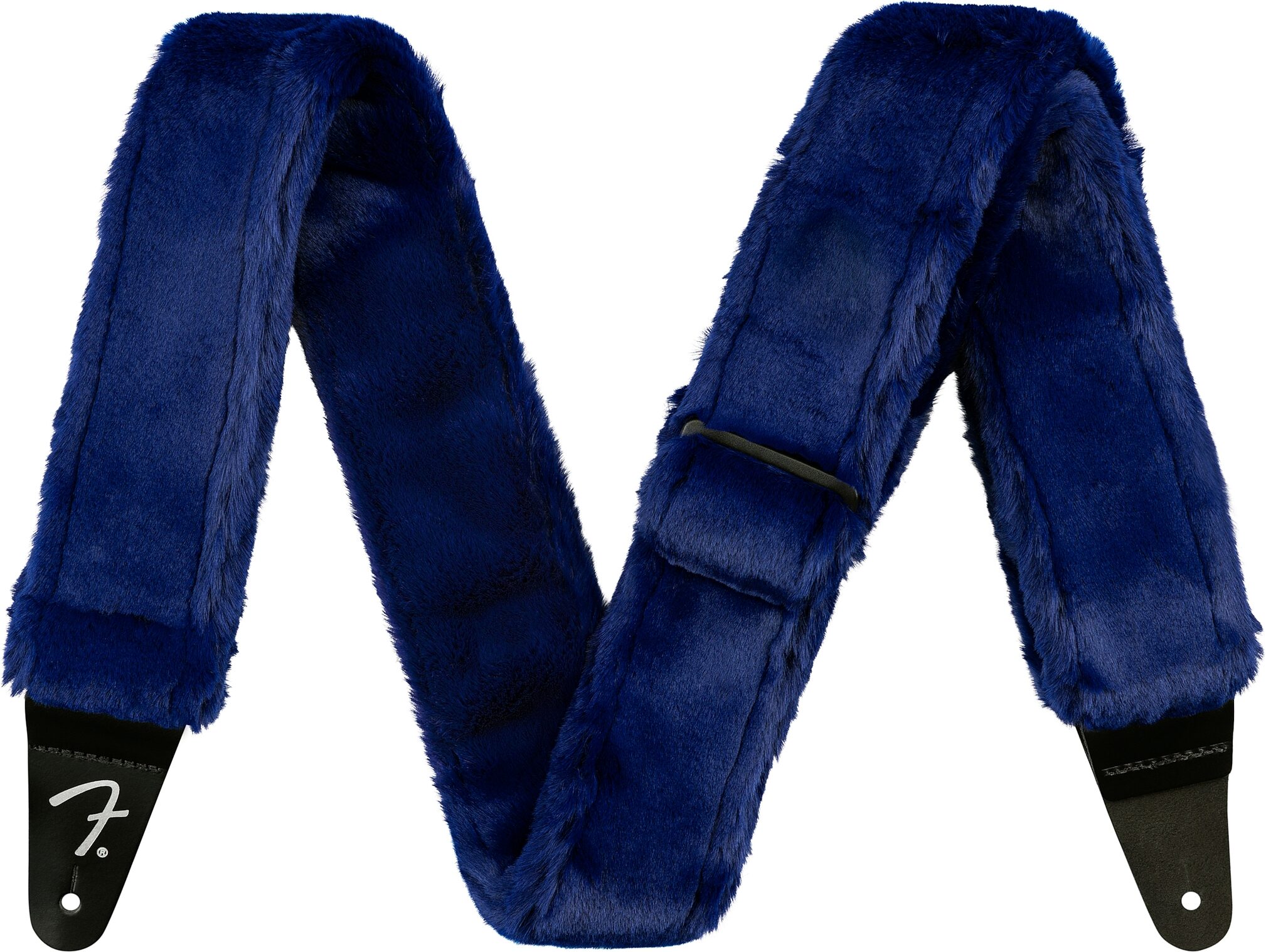 Fender Poodle Plush Strap, Blue, Action Position Back