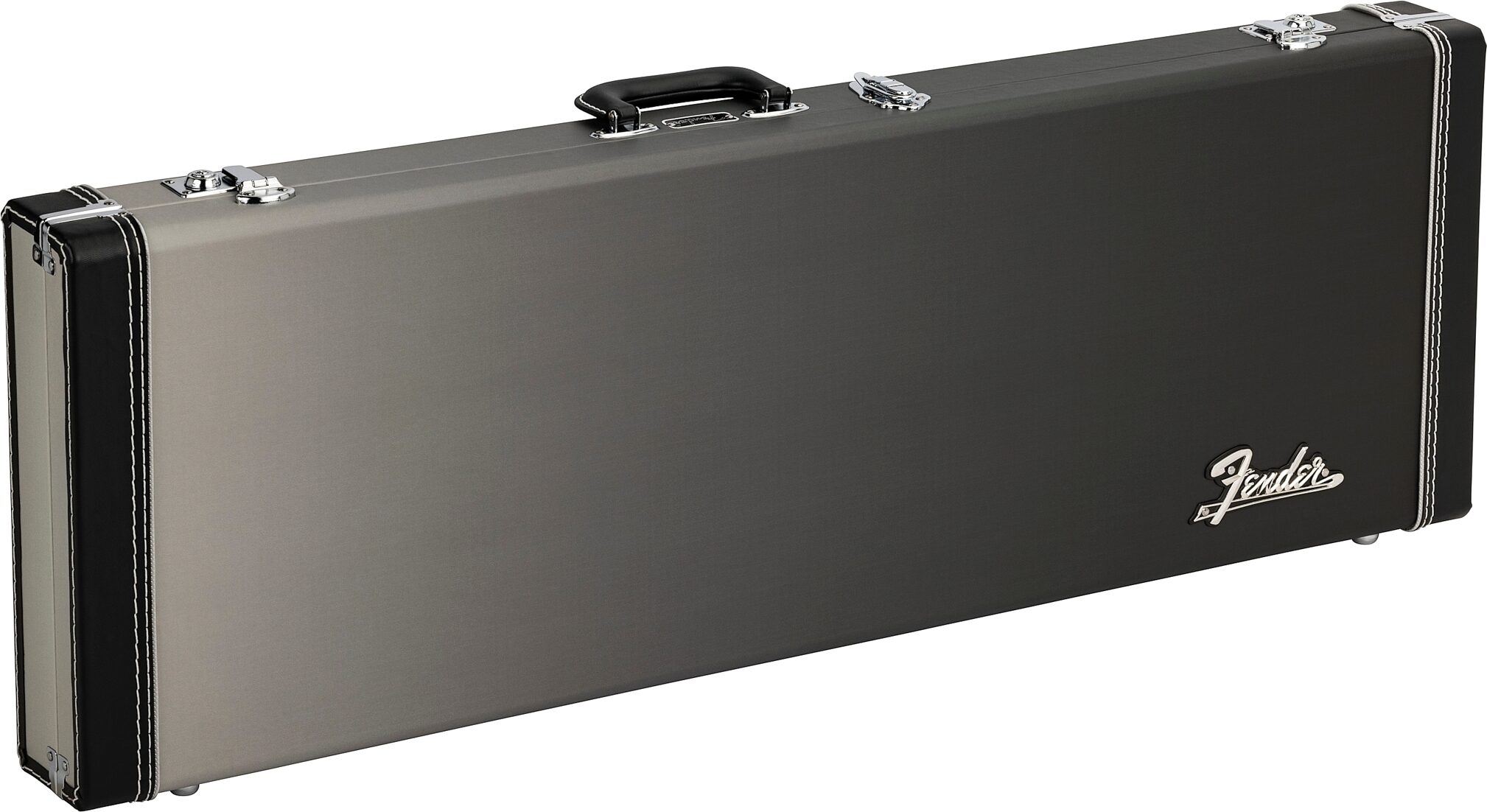 Fender Ombre Electric Guitar Case, Silver Smoke, Action Position Back