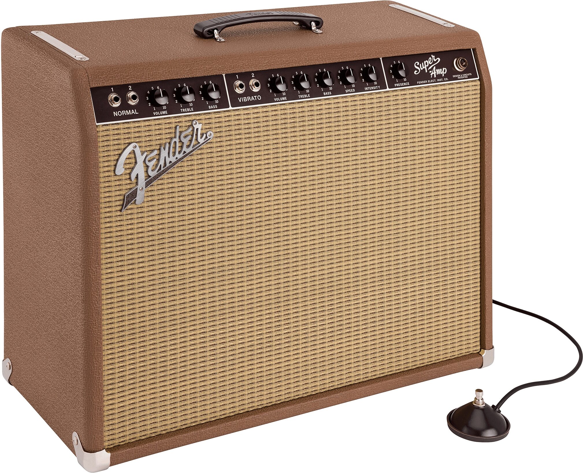 Fender American Vintage 62 Super Amp Guitar Tube Amplifier (40 Watts, 2x10"), New, Action Position Back