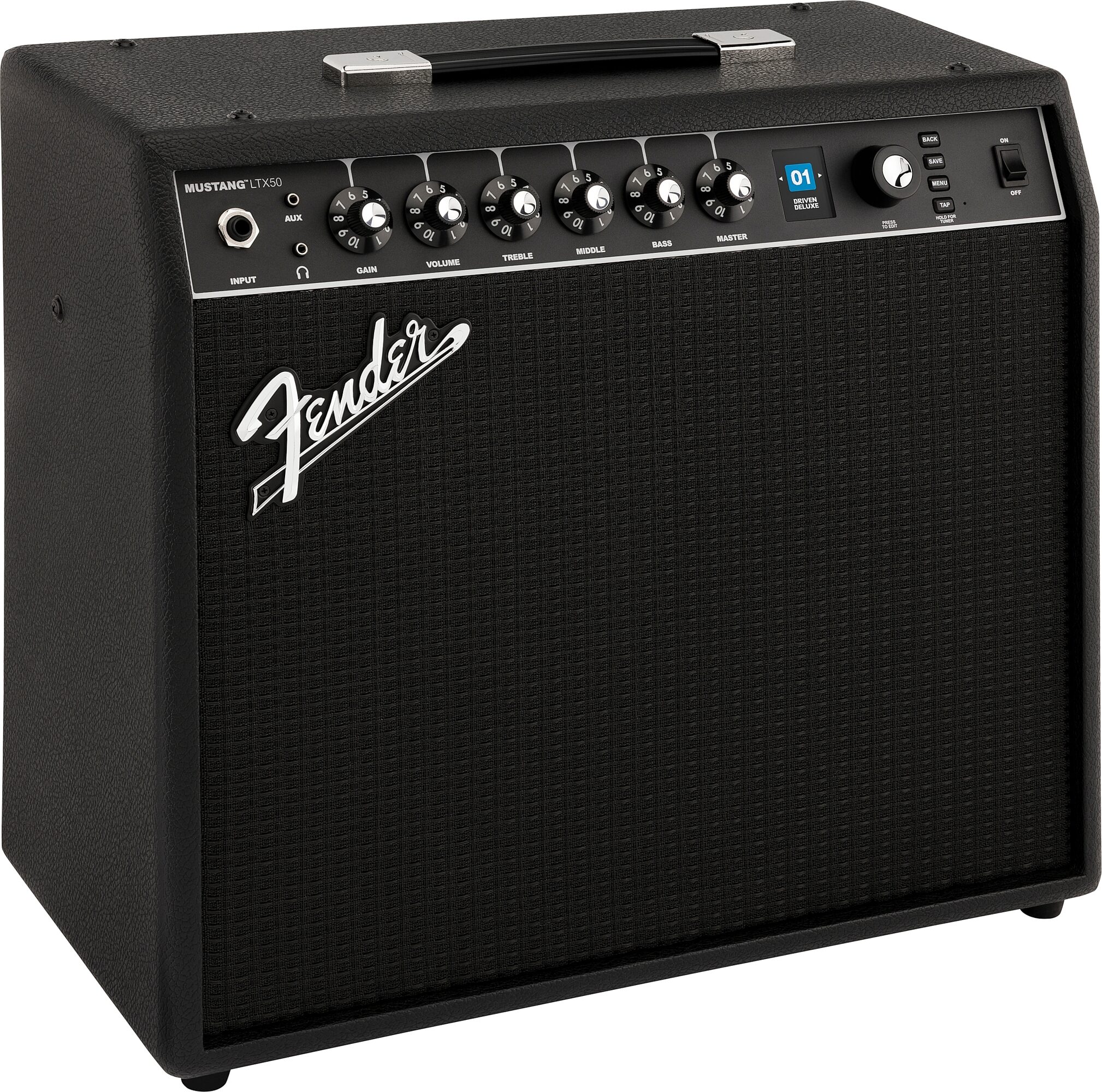 Fender Mustang LTX50 Digital Guitar Combo Amplifier, New, Action Position Back