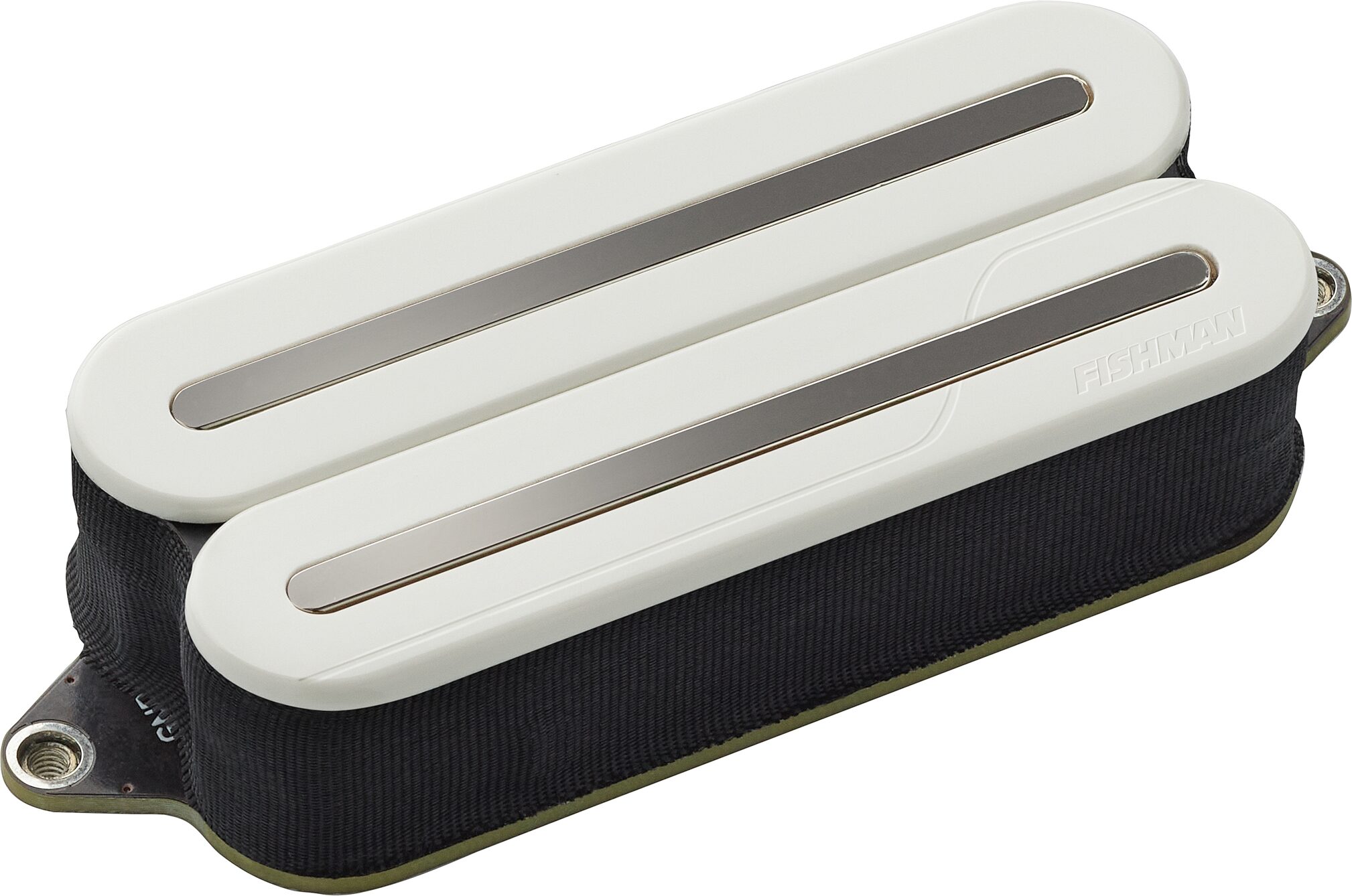 Fishman Fluence Modern Open-Core HB-7 Alnico Humbucker 7-String Electric Guitar Pickup, White with Black Nickel Blades, Action Position Back